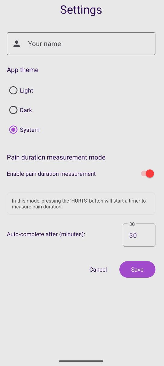 App settings and customization